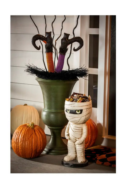 Fabric Witch Leg Plant Pick