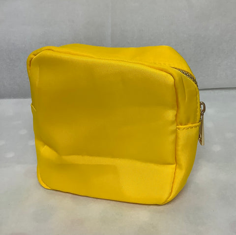 Yellow Mini Nylon Cosmetic Bag