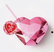 Heart cup with lid/straw