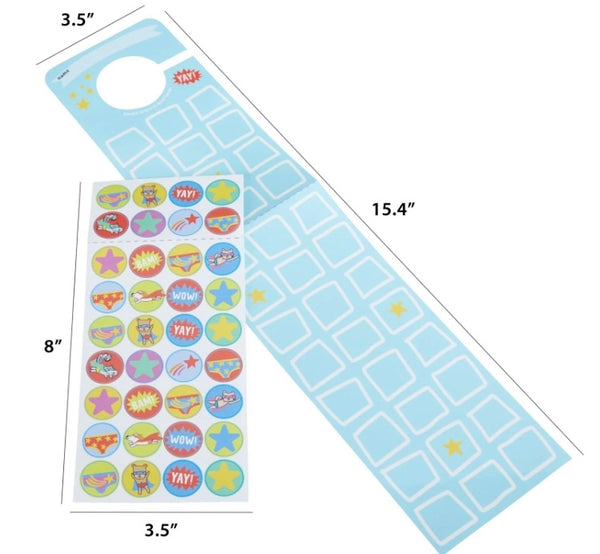 Boy Potty Stickers and Chart