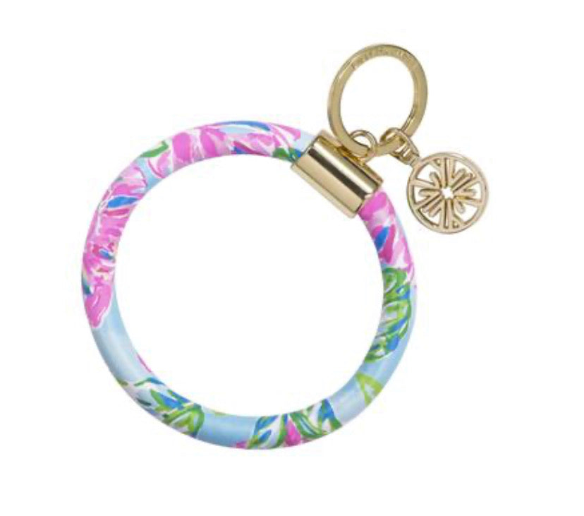 Lily Pulitzer key ring- totally blossom