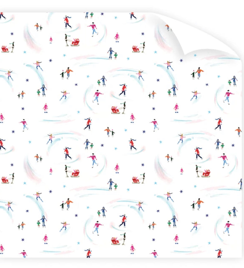 Empire Holiday Skaters Wrapping Paper Roll