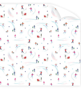 Empire Holiday Skaters Wrapping Paper Roll