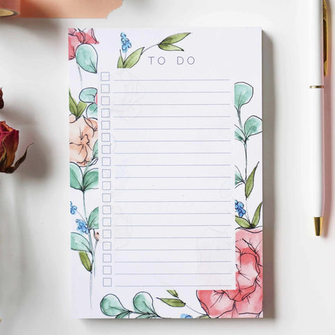 To Do Floral Notepad