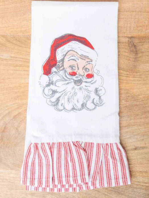 Santa ruffle hand towel