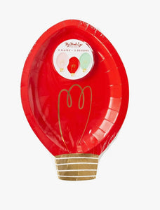 Red Christmas Lightbulb Plate