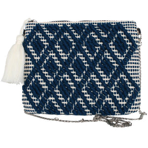 Katydid large navy purse with chain