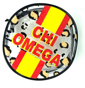 Chi Omega Clear Round Cosmetic Bag