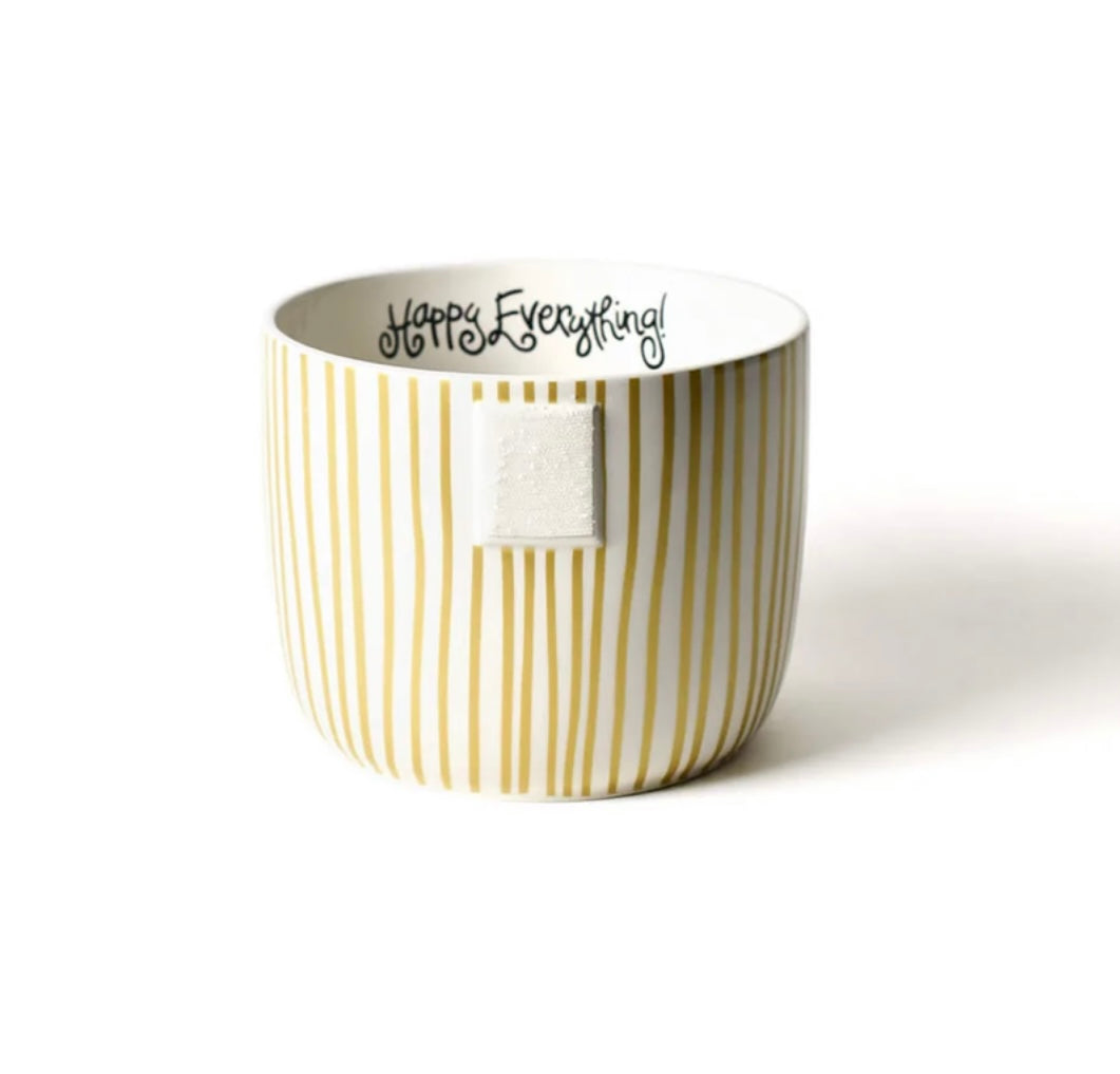 Happy Everything Gold Stripe Mini Bowl