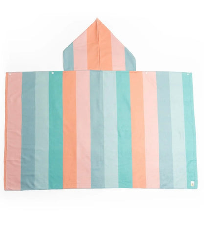 Kids’ Hooded Towel- Popsicle Stripe