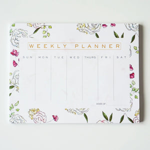 Floral Weekly Planner Pad