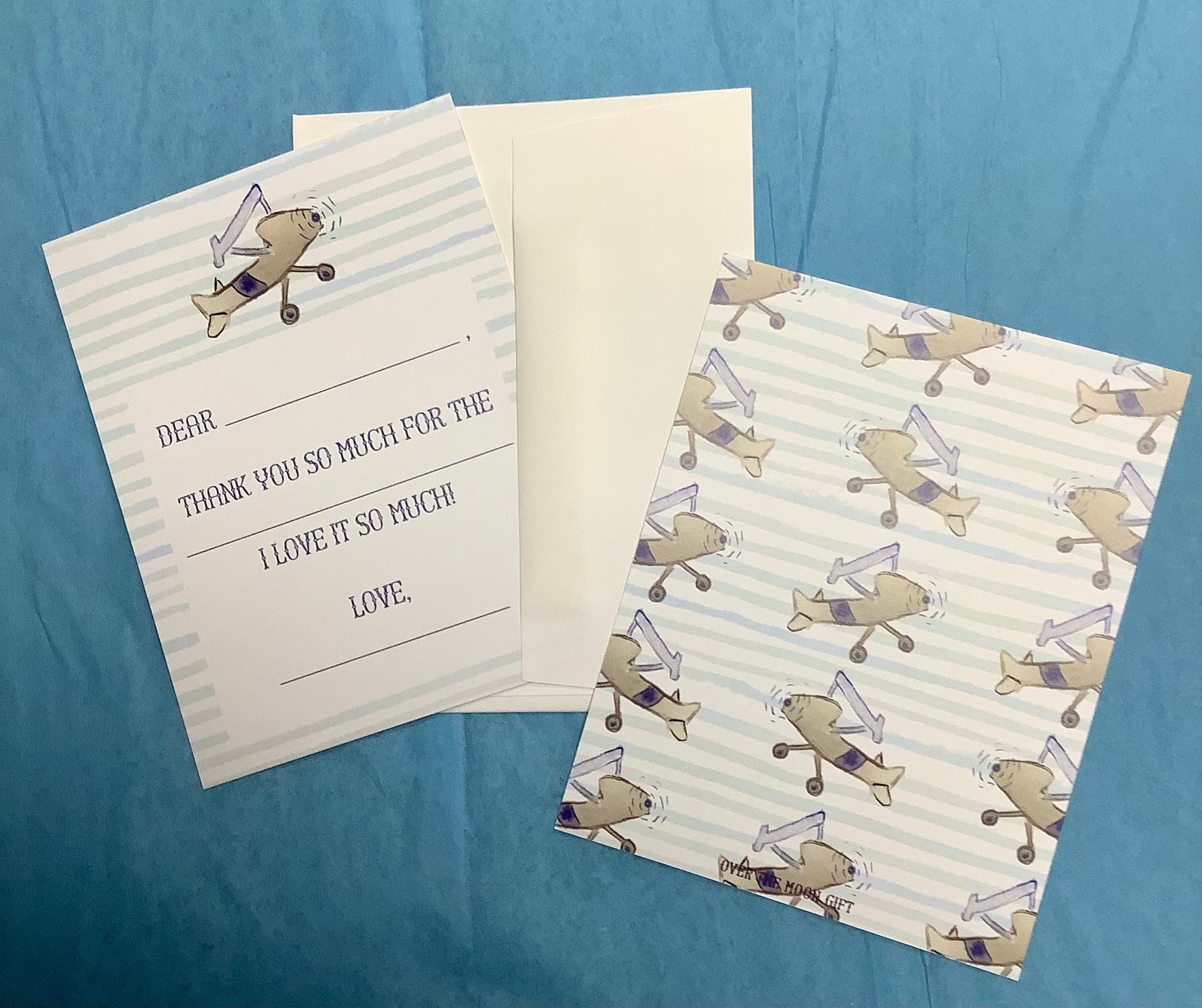 Airplane Children’s Fill-In-The-Blank Thank You Notecard