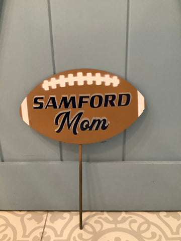 Samford Mom Metal Football Yard Sign