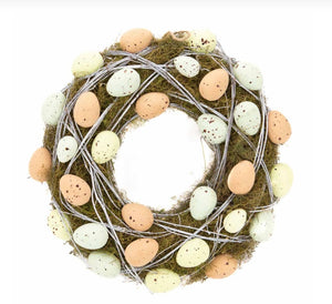 Moss Pastel Easter Egg Wreath