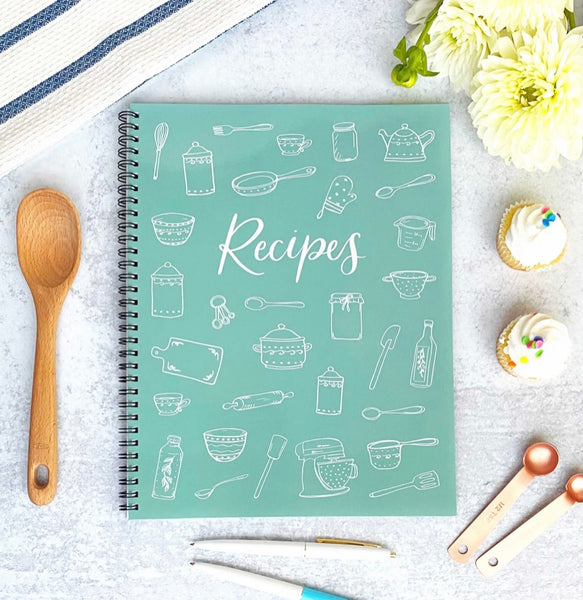 Teal Petal Blank Recipe Book To Write In Your Own Recipes - Recipe  Notebook, Hardcover Recipe Journal Keepsake Cookbook for Organizing  Favorite Family