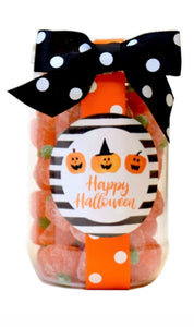 Halloween Pumpkin Gumdrop Pint Jars