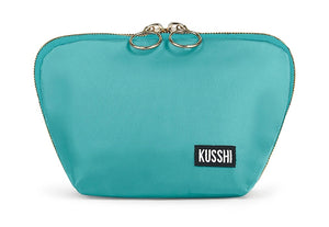 Kusshi Vacationer Makeup Bag-Turquoise/Orange