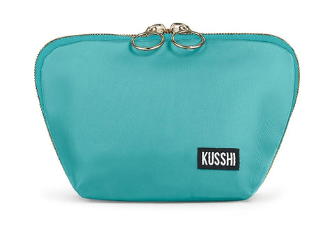 Kusshi Vacationer Makeup Bag-Turquoise/Orange