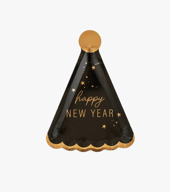 Happy New Year Hat Shaped Plate - Sets of 8