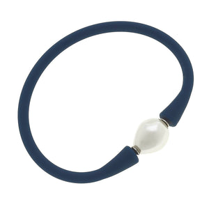 Pearl Silicone Bracelet Navy