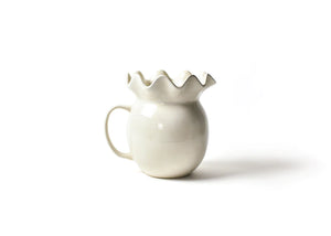 Signature White Ruffle Pitcher