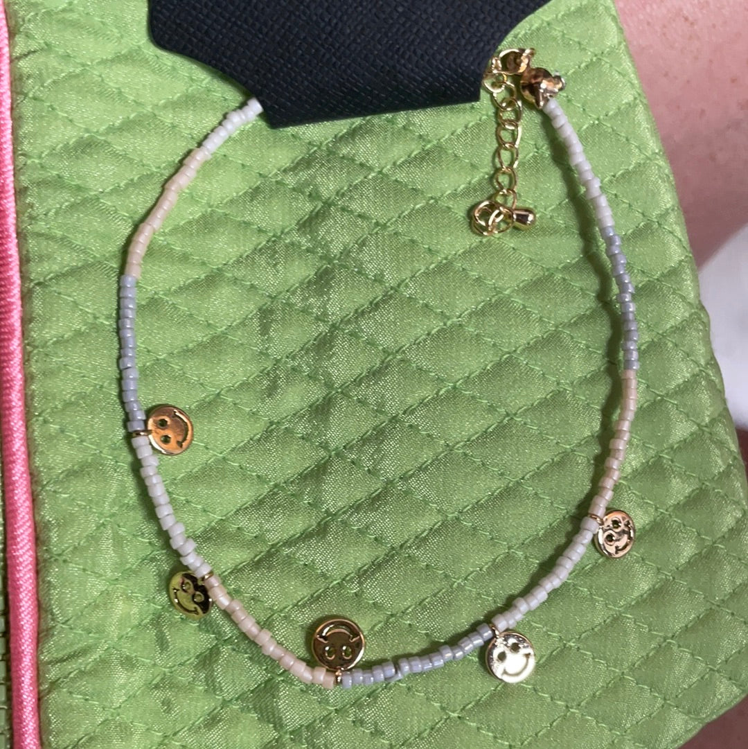 Smiley anklet
