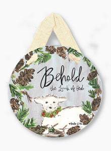 Behold the Lamb Wooden Ornament