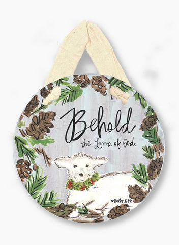 Behold the Lamb Wooden Ornament