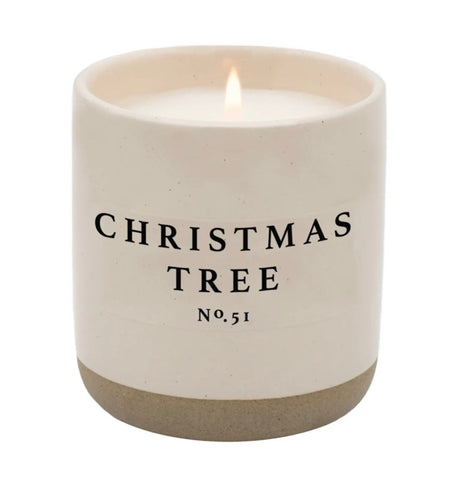 Stoneware Candle-Christmas Tree