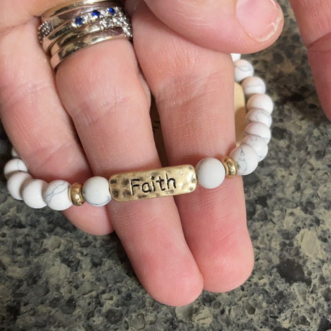 Faith beaded bracelet