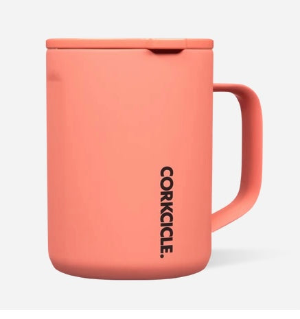 Corkcicle 16 oz Mug-Neon Lights Coral
