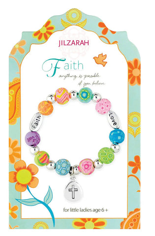 Faith kids beaded bracelet