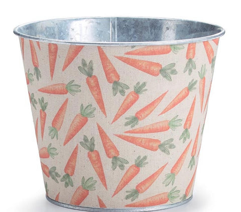 7”-Diameter Carrot Fabric-Covered Pail