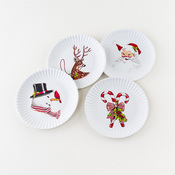Christmas Melamine Hors D’oeuvres Plate set of 4