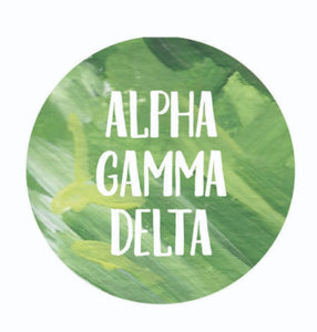 Alpha Gamma Delta Round Sticker