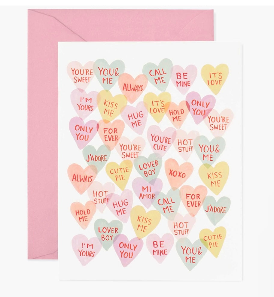 Valentine Conversation Hearts Card
