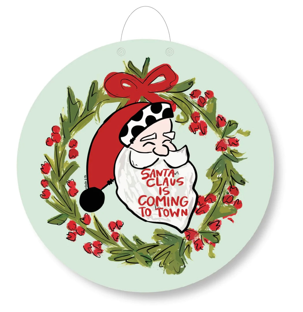 Santa Claus Is Coming to Town Door Hanger