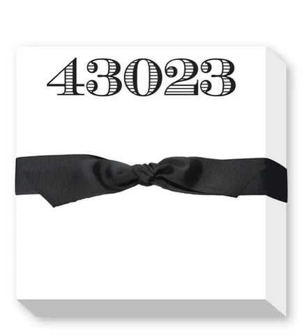 35209 Zip Code Chubbie Pad - black white