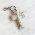 Cross Metallic Leather Keychain