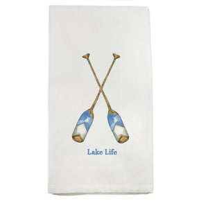 Lake Life Paddles Tea Towel