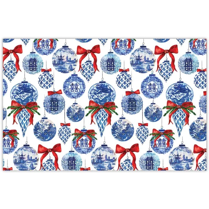 Blue Ornament Placemats