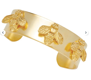 Susan Shaw Gold Bee Cuff Bracelet