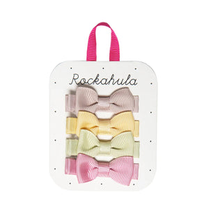Pastel mini bow clips