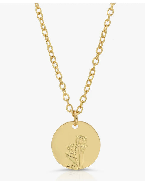 Tulip Gold Necklace