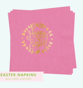 Happy Easter Napkins- Hot Pink