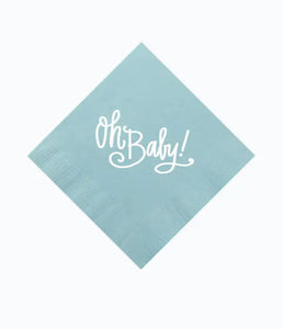 Oh Baby! Blue Cocktail Napkins