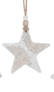 Lace Imprint Star Ornament
