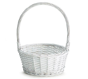 White Wicker Easter Basket