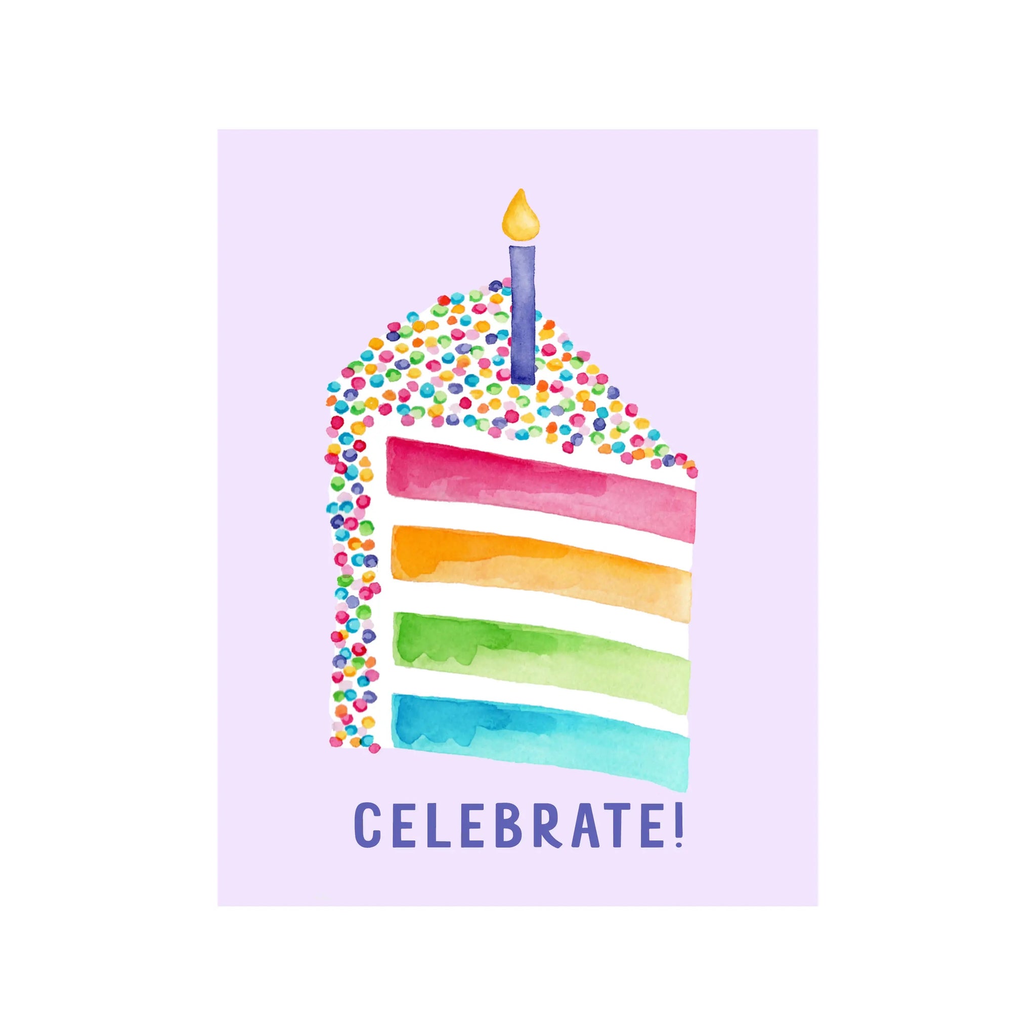 Rainbow Cake Celebrate Card