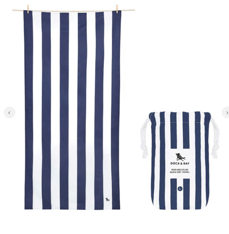 Dock and Bay Whitsunday Navy Blue X-Large Beach Towel